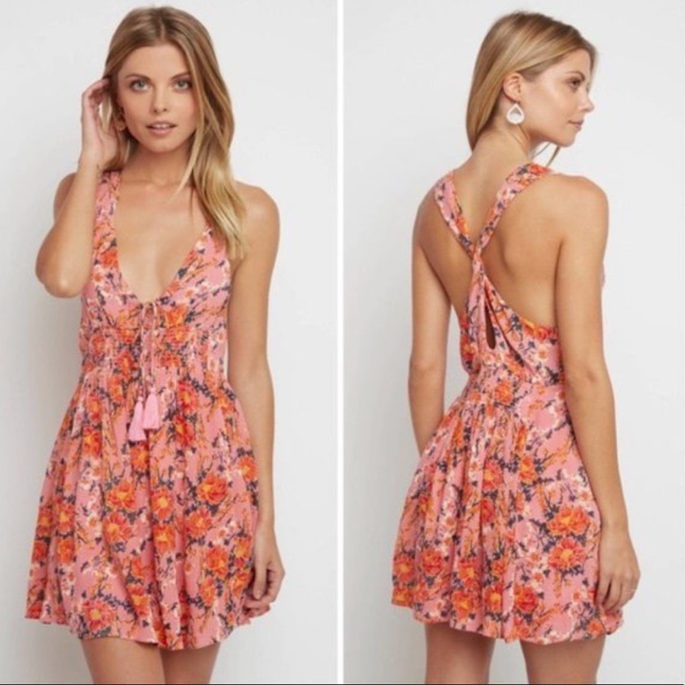 Free People Washed Ashore Floral Mini Dress